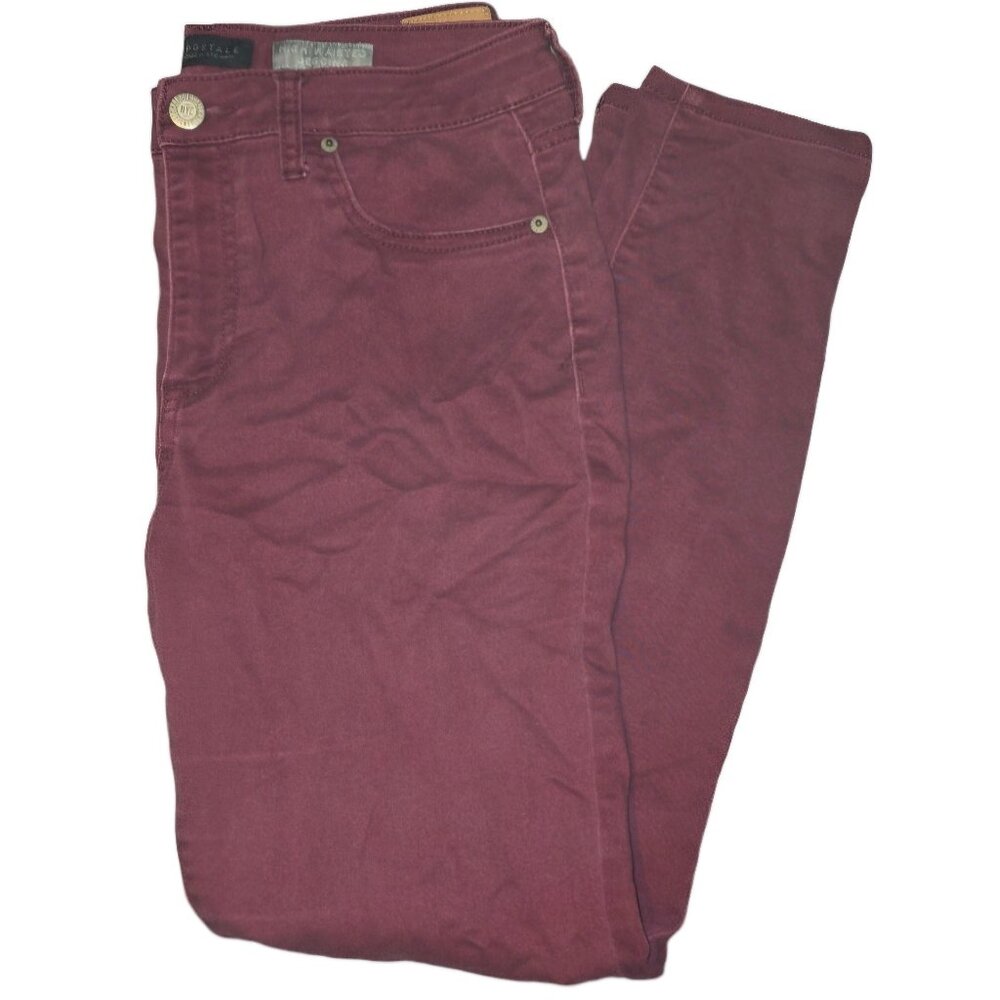 Aeropostale Red Burgundy High-Waisted Jeggings - Size 10 Regular